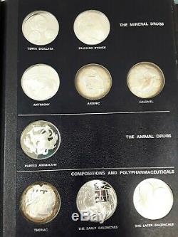 Franklin Mint 36 Pc. Sterling Silver History of Drugs Coins