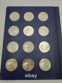 Franklin Mint (36) Sterling Silver Coin Medal Rounds Presidents Of Us Set