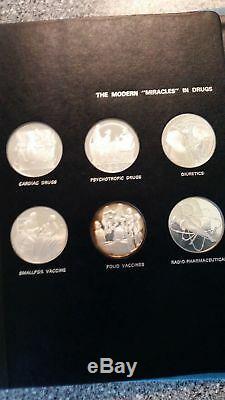 Franklin Mint 36 Sterling Silver History of Drugs Coins Complete Limited Edition