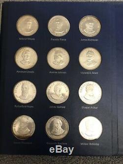 Franklin Mint 37.5 Troy Oz 36 Sterling Silver Presidential Medals