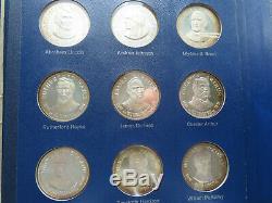 Franklin Mint 37.5 Troy Oz Sterling Silver Presidential Medal 36 Coin Collection