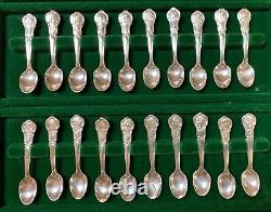 Franklin Mint 50 STATE FLOWER Sterling Silver Mini Spoons