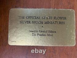 Franklin Mint 50 STATE FLOWER Sterling Silver Mini Spoons