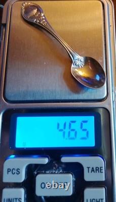 Franklin Mint 50 State Bird Sterling Silver Mini Spoons (8 oz) with wood case
