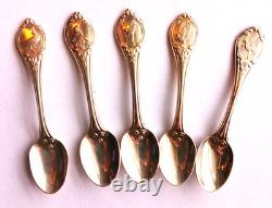 Franklin Mint 50 State Bird Sterling Silver Mini Spoons (8 oz) with wood case