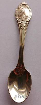Franklin Mint 50 State Bird Sterling Silver Mini Spoons (8 oz) with wood case
