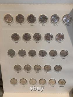 Franklin Mint 50 States of the Union First Edition Sterling Silver Mini-Coin Set