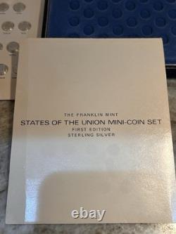Franklin Mint 50 States of the Union First Edition Sterling Silver Mini-Coin Set
