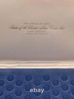 Franklin Mint 50 States of the Union First Edition Sterling Silver Mini-Coin Set