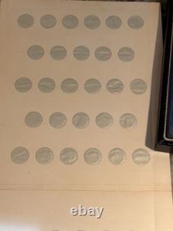 Franklin Mint 50 States of the Union First Edition Sterling Silver Mini-Coin Set