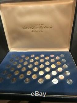 Franklin Mint 50 States of the Union Sterling Silver Mini Coin Set A+ TONING