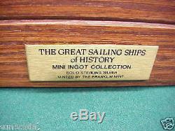 Franklin Mint 50 Sterling silver the Great SailingShips mini Ingots nice display