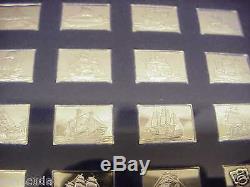 Franklin Mint 50 Sterling silver the Great SailingShips mini Ingots nice display