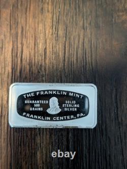 Franklin Mint 500 Grain Sterling. 925 Hauling Home the Tree Christmas Bar