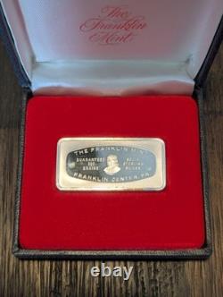 Franklin Mint 500 Grain Sterling. 925 Hauling Home the Tree Christmas Bar