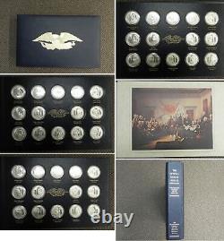 Franklin Mint 56 Pc Sterling Silver Coins Signers of Declaration of Independence