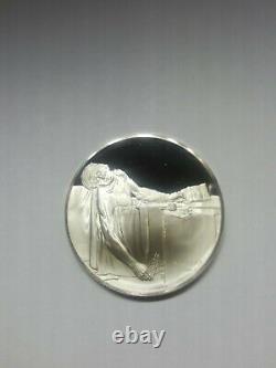 Franklin Mint 66g Sterling Greatest Masterpieces coin #13 THE DEATH OF MARAT