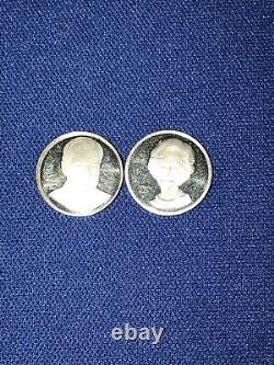 Franklin Mint 70 Miniature President & Spouse Sterling Medals