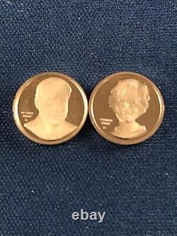 Franklin Mint 70 Miniature President & Spouse Sterling Medals