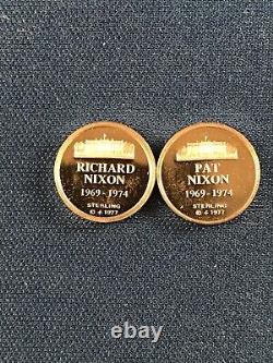 Franklin Mint 70 Miniature President & Spouse Sterling Medals