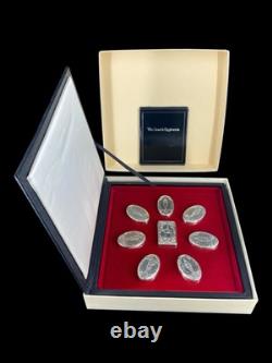Franklin Mint 8pc Sterling Silver Guards Regiments Snuff Boxes EX/NM