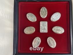 Franklin Mint 8pc Sterling Silver Guards Regiments Snuff Boxes EX/NM