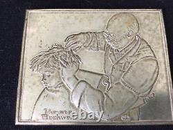 Franklin Mint. 925 At the Barber by Norman Rockwell's Fondest Memories 3.2 oz