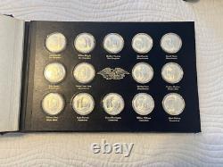 Franklin Mint. 925 Silver Medal Signers of the Declaration 56 Pc Complete Set