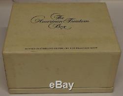 Franklin Mint. 925 Sterling Silver American Freedom Box in Original Box
