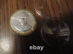 Franklin Mint. 925 Sterling Silver Medal 35 Grams Has Some Toning Zachary Taylor
