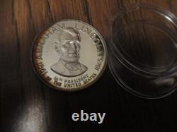 Franklin Mint. 925 Sterling Silver Medal 35 Grams Rim Toning Abraham Lincoln