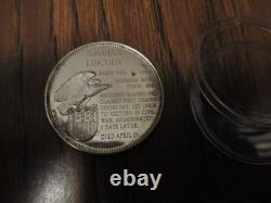 Franklin Mint. 925 Sterling Silver Medal 35 Grams Rim Toning Abraham Lincoln