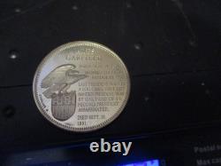 Franklin Mint. 925 Sterling Silver Medal 35 Grams Some Toning James Garfield
