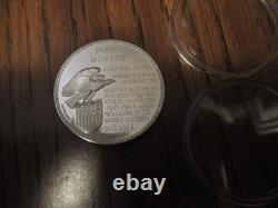 Franklin Mint. 925 Sterling Silver Medal Some Toning 35 Grams James Monroe