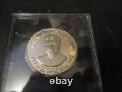 Franklin Mint. 925 Sterling Silver Proof John F Kennedy Sealed Some Toning 1967
