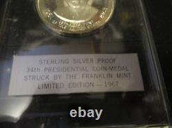 Franklin Mint. 925 Sterling Silver Proof John F Kennedy Sealed Some Toning 1967