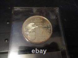 Franklin Mint. 925 Sterling Silver Proof John F Kennedy Sealed Some Toning 1967