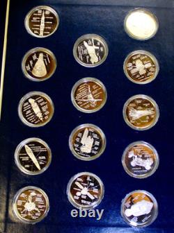 Franklin Mint AMERICA IN SPACE. 925 Silver Set of 25 Complete