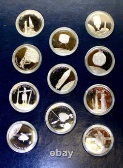 Franklin Mint AMERICA IN SPACE. 925 Silver Set of 25 Complete