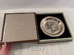 Franklin Mint Along The Brandywine #10051 Solid Sterling Silver 8 Plate 1972