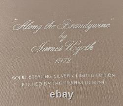 Franklin Mint Along The Brandywine #10051 Solid Sterling Silver 8 Plate 1972