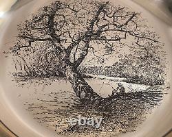 Franklin Mint Along The Brandywine #10051 Solid Sterling Silver 8 Plate 1972