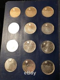 Franklin Mint America in Space 1st Edition Sterling Silver 24 Coin Proof Set