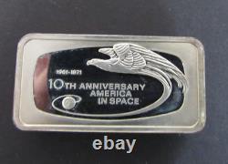 Franklin Mint America's 10th Anniversary in Space Sterling Silver Ingot 1971
