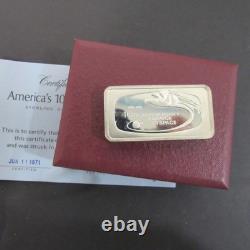 Franklin Mint America's 10th Anniversary in Space Sterling Silver Ingot 1971