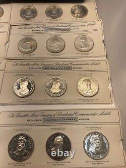 Franklin Mint American Express Presidential Commemorative Medals. 925 Silver