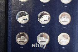 Franklin Mint Antique Cars Series 3 25 Sterling Silver Medallions 1970 Booklet