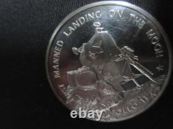 Franklin Mint Apollo 11 Sterling Silver Medal Moon Space Landing NASA Coin, #34