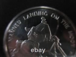 Franklin Mint Apollo 11 Sterling Silver Medal Moon Space Landing NASA Coin, #34