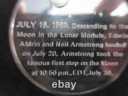 Franklin Mint Apollo 11 Sterling Silver Medal Moon Space Landing NASA Coin, #34